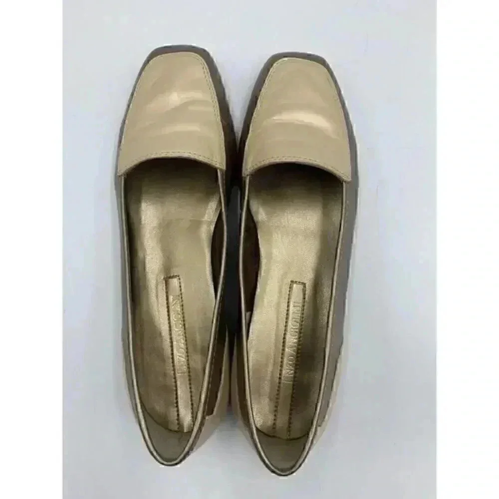 Enzo Angiolini Women's Leather Colorblock Liberty Loafer‎ Sz 7.5 metalic